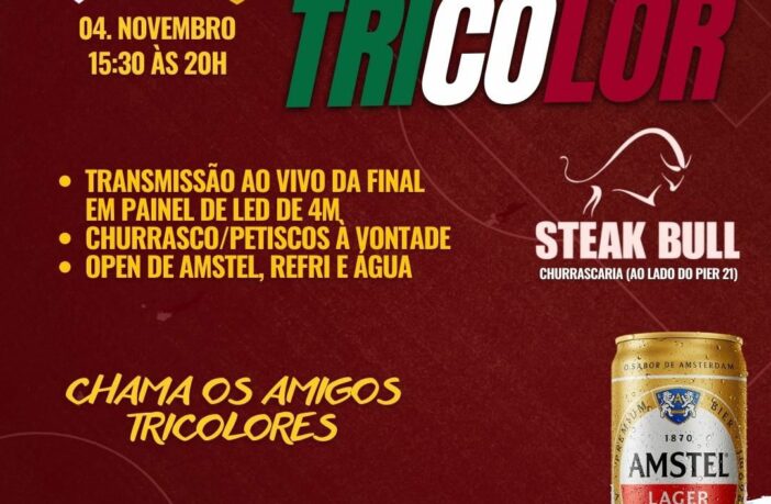 Varanda Tricolor: Steak Bull Churrascaria transmite final da Libertadores 