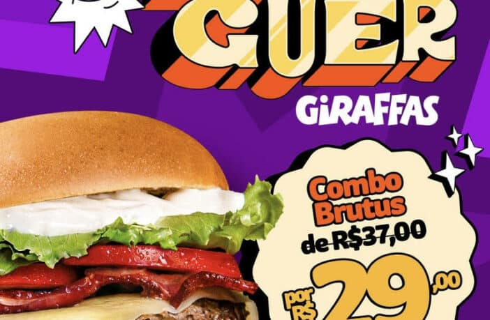 Giraffas comemora Semana do Hambúrguer e da Batata Frita com promoção especial do combo Brutus