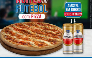 Amstel em dobro: Domino’s lança combo para os amantes de futebol