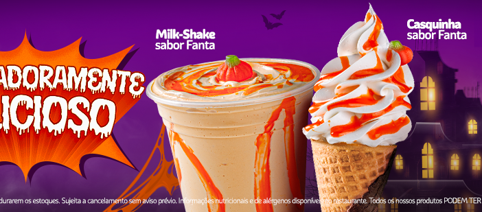 Halloween: Giraffas lança casquinha e milk-shake com Fanta Laranja em uma edição assustadoramente deliciosa