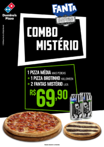 Domino’s Pizza lança combo especial de Halloween em parceria com a Fanta Mistério por tempo limitado